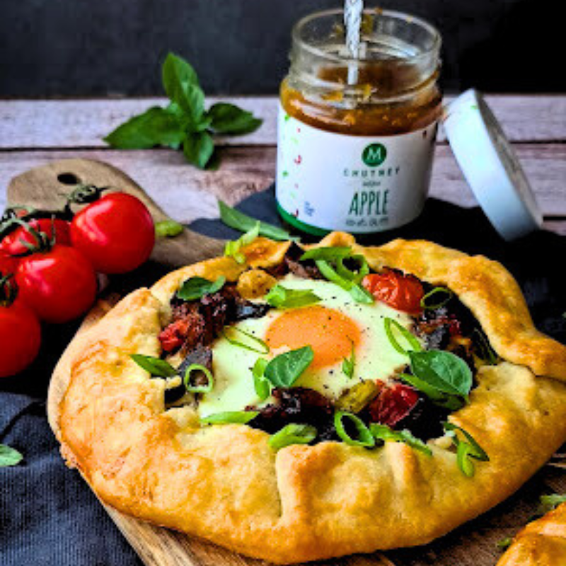 galettes with apple chutney